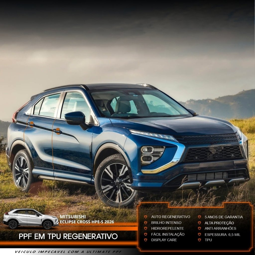 Película PPF Proteção Kit Portas Mitsubishi Eclipse Cross HPE-S 2026 Transparente TPU Anti Risco