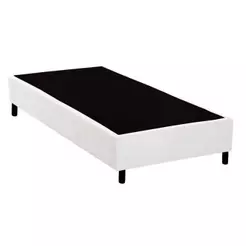 Cama Box Base Solteiro Universal Courano White (88x188x20) - Costa Rica