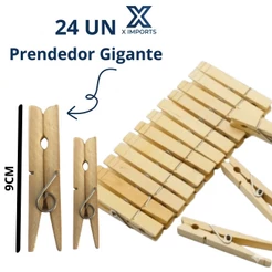 Pregador GIGANTE de Madeira Reforçado – (12 a 120) Unidades | Resistência