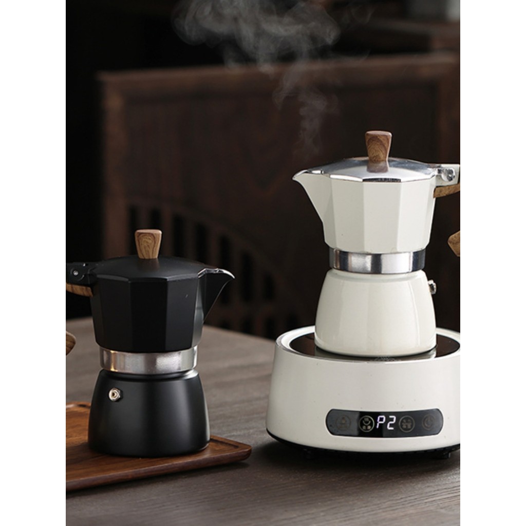 Moka pote de café fogão elétrico cerâmica café expresso italiano mão fermentação café doméstico novo estilo pequeno fogã