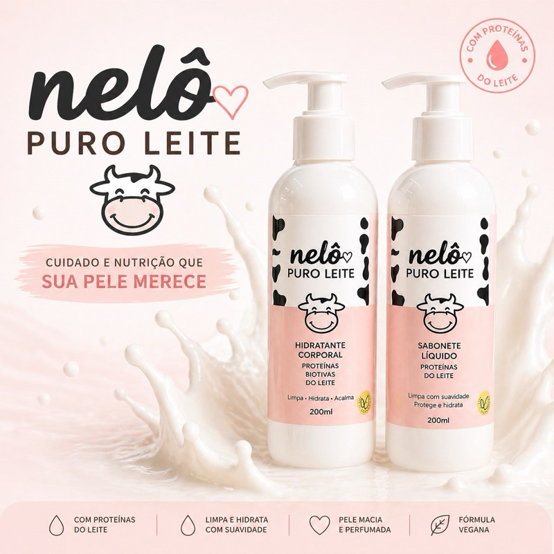 Kit Corpo de Seda Puro Leite – Hidratação Profunda + Perfume de Alta Fixação