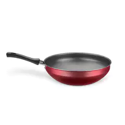 Panela Wok de Alumínio Antiaderente cor cereja n.24 2,8L MTA - 8976