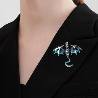 Broche De Dragão De Strass ADAMES , Broches Esmaltados Vintage Artesanais , Terno De Design De Moda