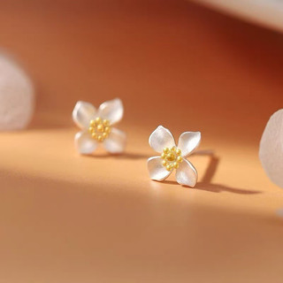 Brincos de prata esterlina S925 simples joias da moda presente para mulheres