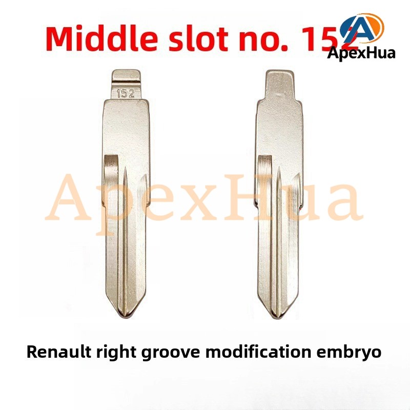 Chave Dobrável Modificada Middle Groove 152 # Em Branco Com Ranhura Direita Para Renault