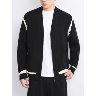 Momaike Multimi Fleece Sweater Cardigan Jaqueta Masculina High-End Top Primavera Outono Estilo Malhas Jaqueta Masculina