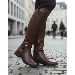 Bota Feminina Mississipi J1091 Original Cano Longo Montaria Rodeio Anatômico Confortável Over Moda