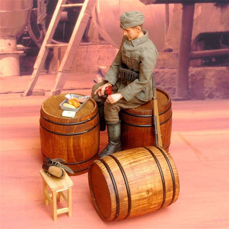1/6 barril de vinho barril de madeira acessórios de cena balde acessórios de filme