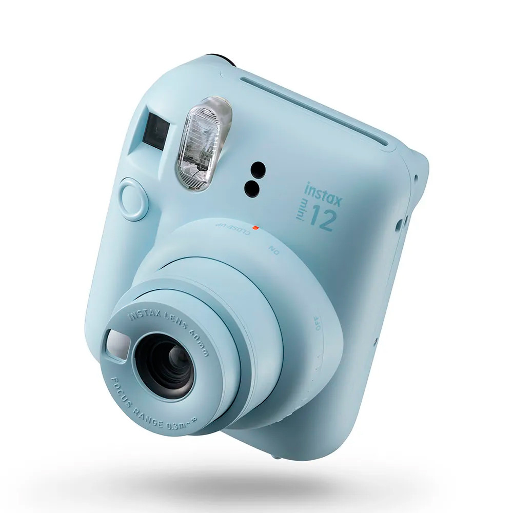Kit Camera Instax Mini 12 com Pack 10 Fotos Bolsa Azul Mer