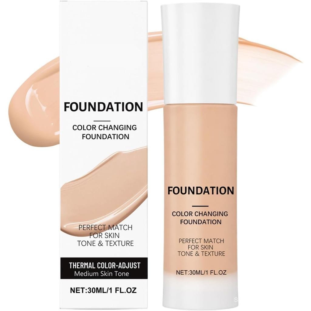 Base de Maquiagem que Muda de Cor, Base Inteligente de Correção de Cor, Primer Facial para Pele Madura, Bases Faciais, M