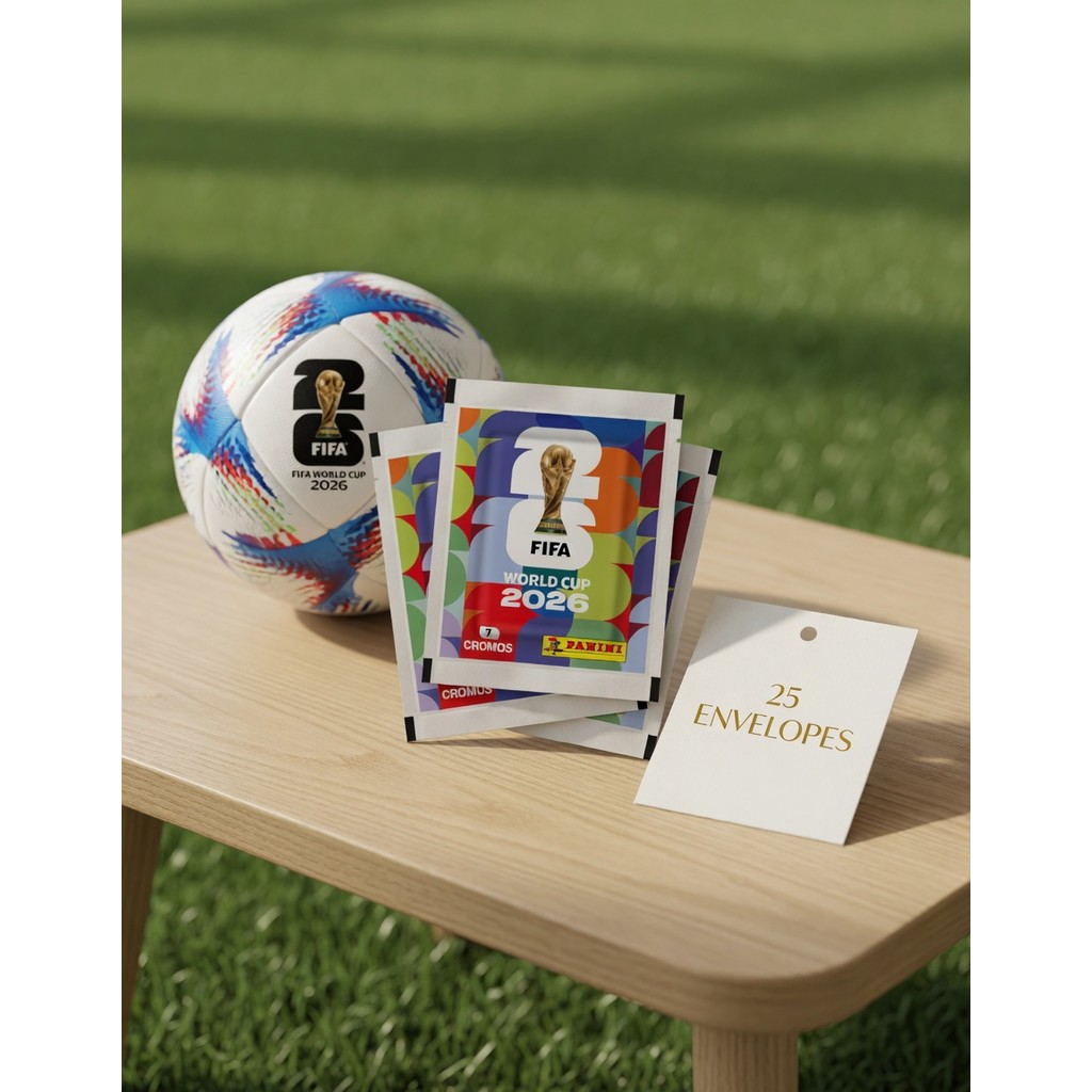 25 Envelopes de Figurinha da  Copa do Mundo 2026