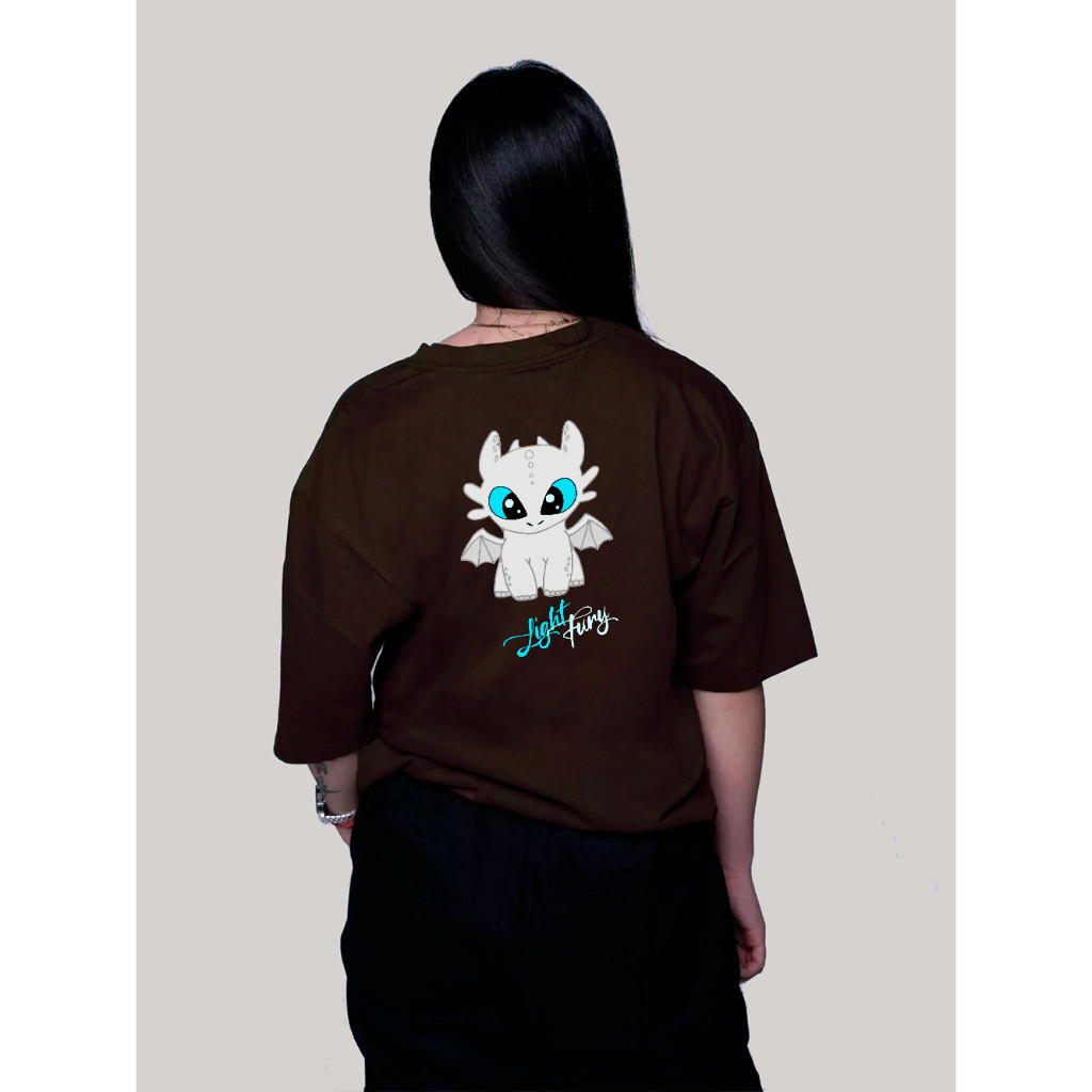Camiseta Oversized Unissex Como Treinar Seu Dragão A Magia e o Estilo do Dragão Fúria da Noite