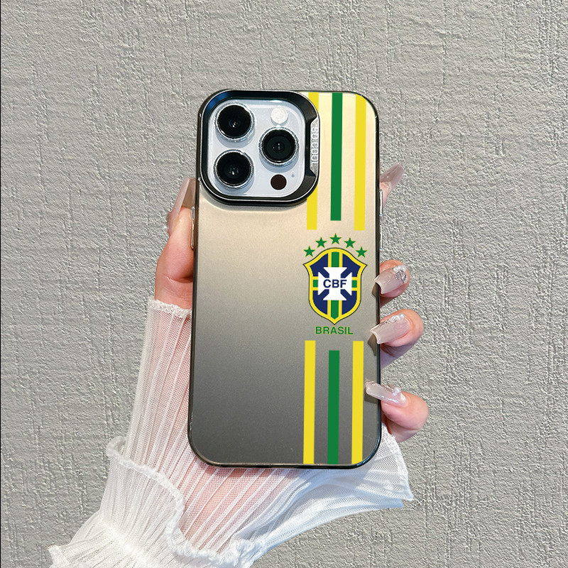 Capinha de Tulisan BRASIL yang sporty  Adequado Para iPhone 17 11 12 13 15 14 16 Pro Max XR XS Max Capa TPUchoque