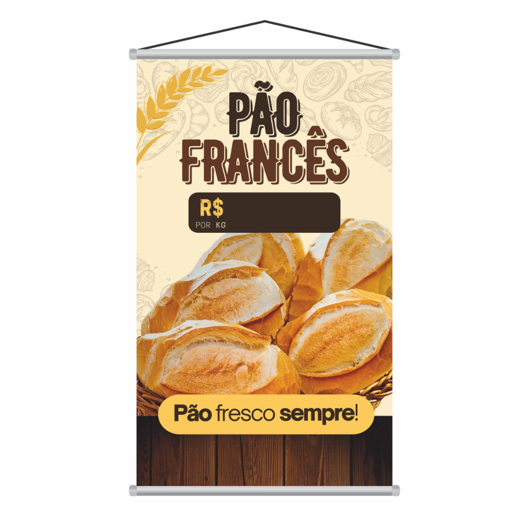 Banner Padaria Pão Francês Fresquinho Preço Por Kg Promoção