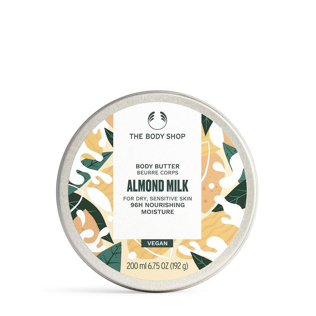 Loção Corporal de Leite de Amêndoa e Mel para Mulheres da The Body Shop - Creme Hidratante 6.9 Onças, 6.9 Onças