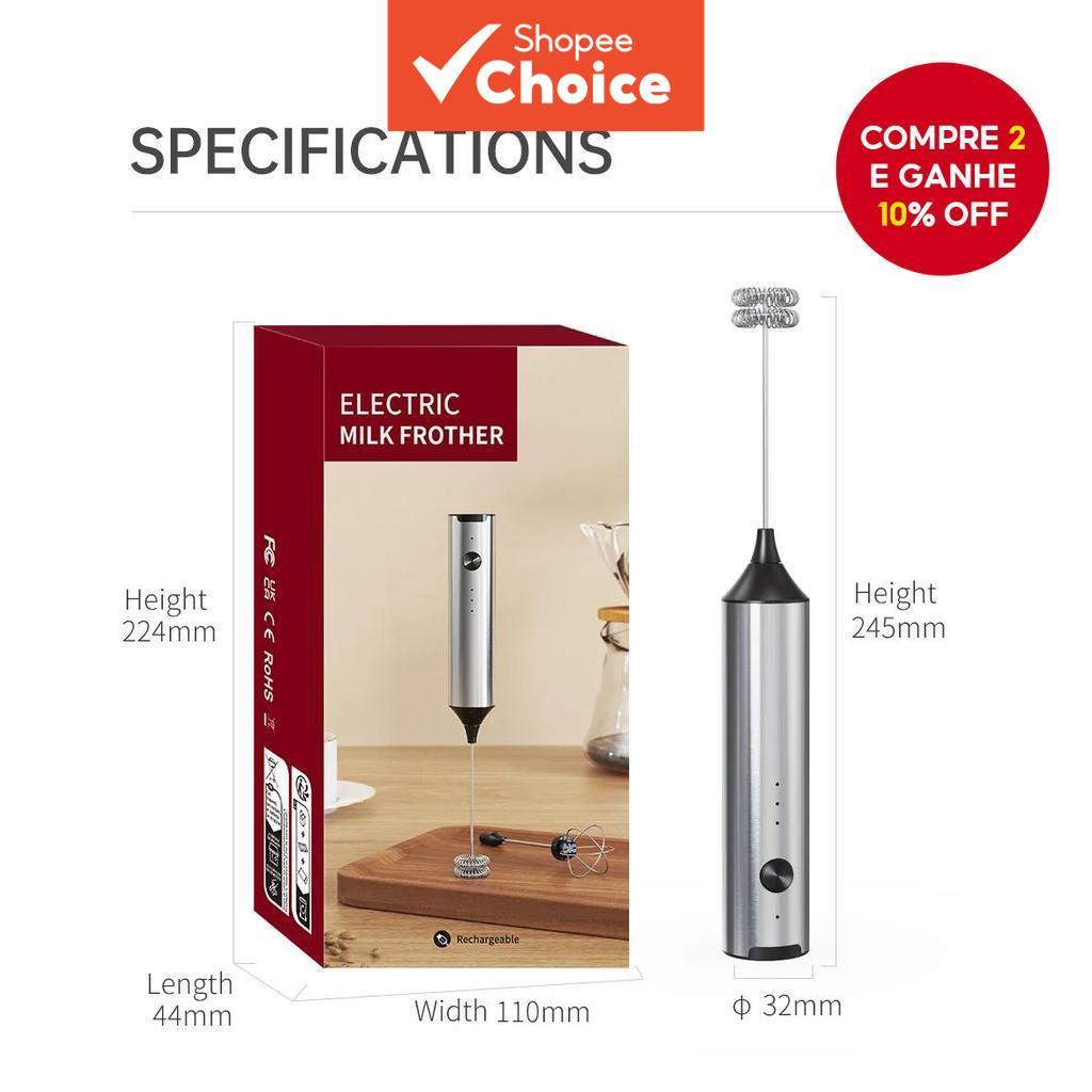 Batedor de Matcha Portátil Elétrico Frother de Leite Recarregável Batedor de Ovos Mini Mixer de Espuma para Chocolate