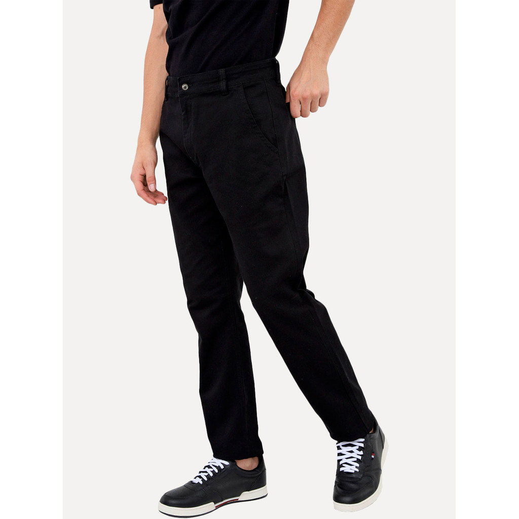 Calça Tommy Hilfiger Original Masculina de Sarja Brooklyn Preta