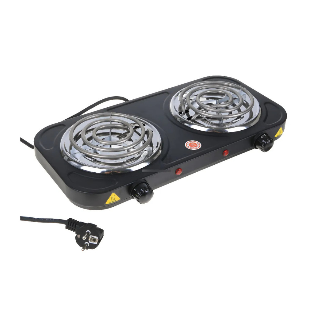 Fogão Elétrico de Mesa 2 Bocas 2000W Epsilon Preto – Portátil, Compacto e Potente Inox