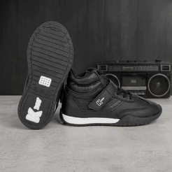 Tênis Infantil Menino K360 Flat Preto Cano Alto Casual Confortável Leve Anatômico Antiderrapante