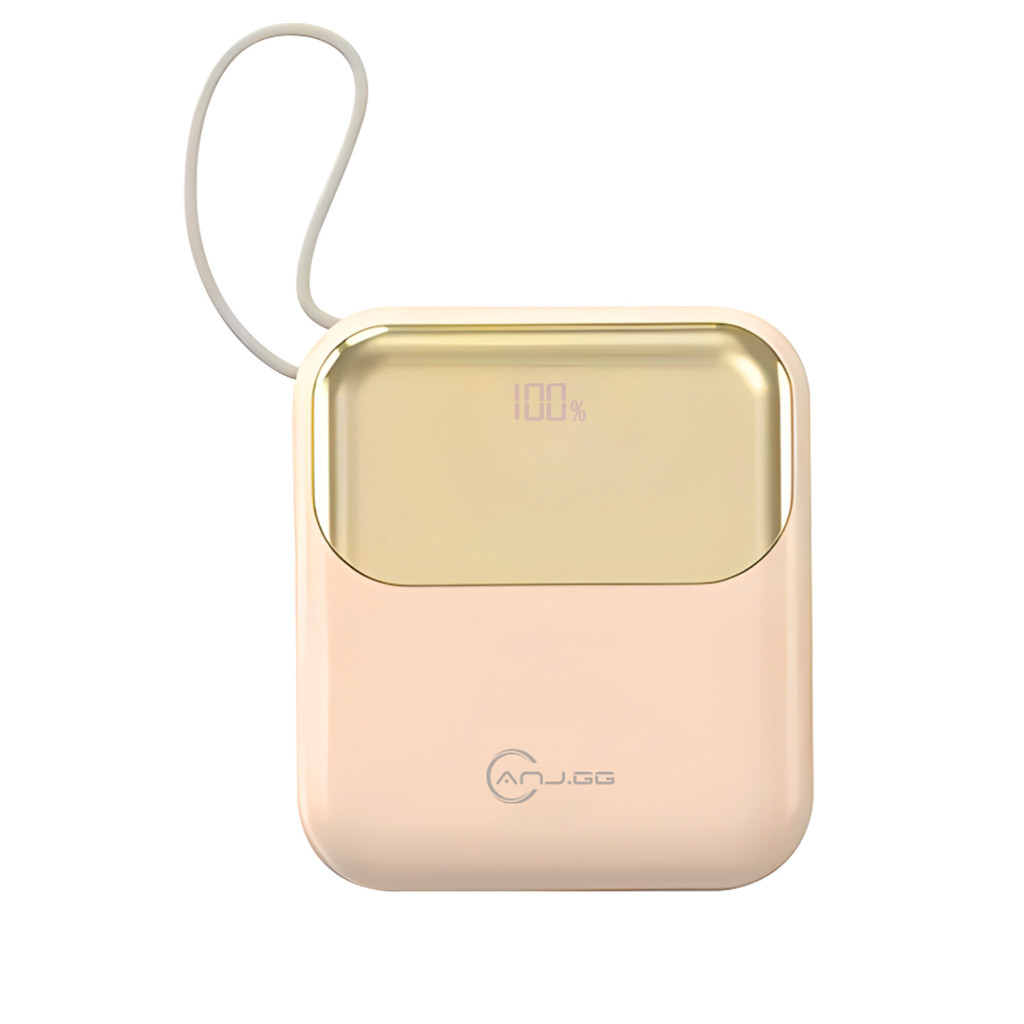 Power Bank 10000mAh Mini Carregador Portátil 22.5W Turbo Visor Digital LED Com Cabos e Alça