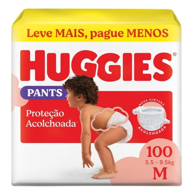 Fralda Huggies Maxima Protecao Roupinha M Max 100 Unidades