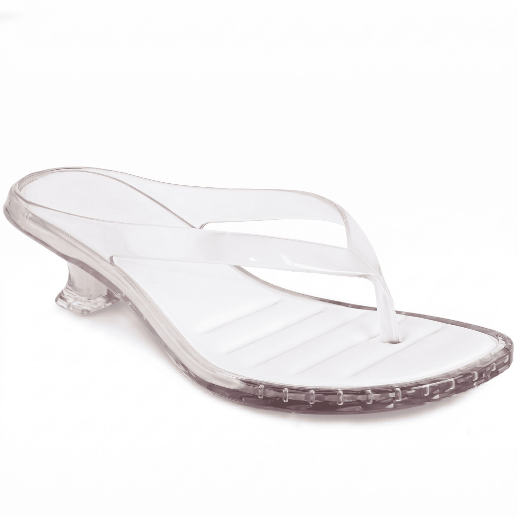 Sandália Kitten Heel Tira de Dedo Estilo Retrô Chic