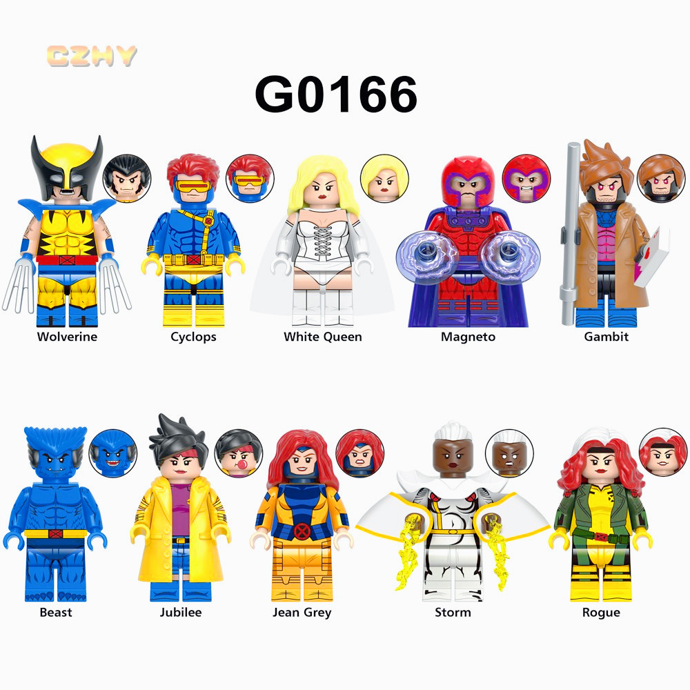 G0166 Super Heros Filme X Anime Homem Ciclope Magneto Jean Cinza Blocos De Construção Tijolos Coleção Modelo Brinquedos 
