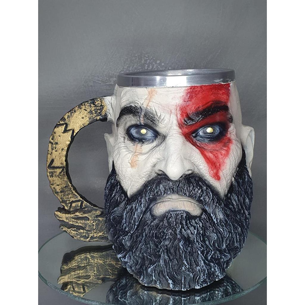 Caneca 3D Kratos - God of War Ragnarok - 200ml