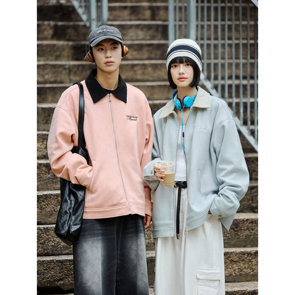 PSO marca roupas masculinas roupas femininas camurça engrossado jaqueta casaco feminino topo outono Casual casal roupas
