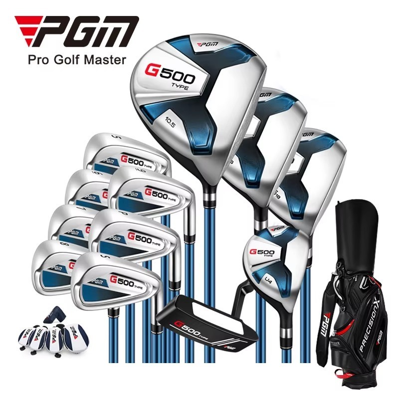 Conjunto De Taco De Golfe Masculino PGM Golf MTG075 | Eixo De Aço Principal Durável Com Carbono De 12 Clubes