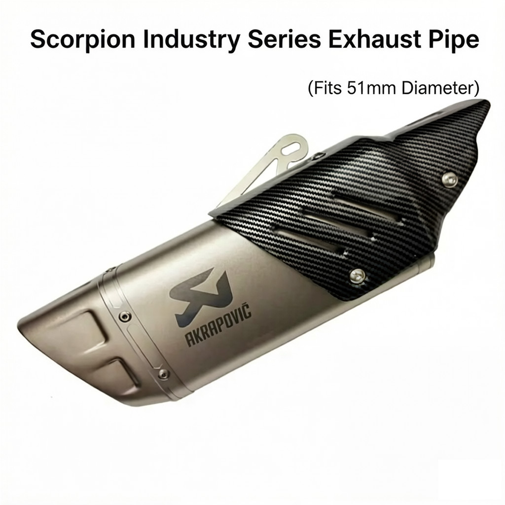 DB Killer Incluso, Silencioso de Aço Inox 51mm para Ninja 400, Design Inspirado Akrapovic