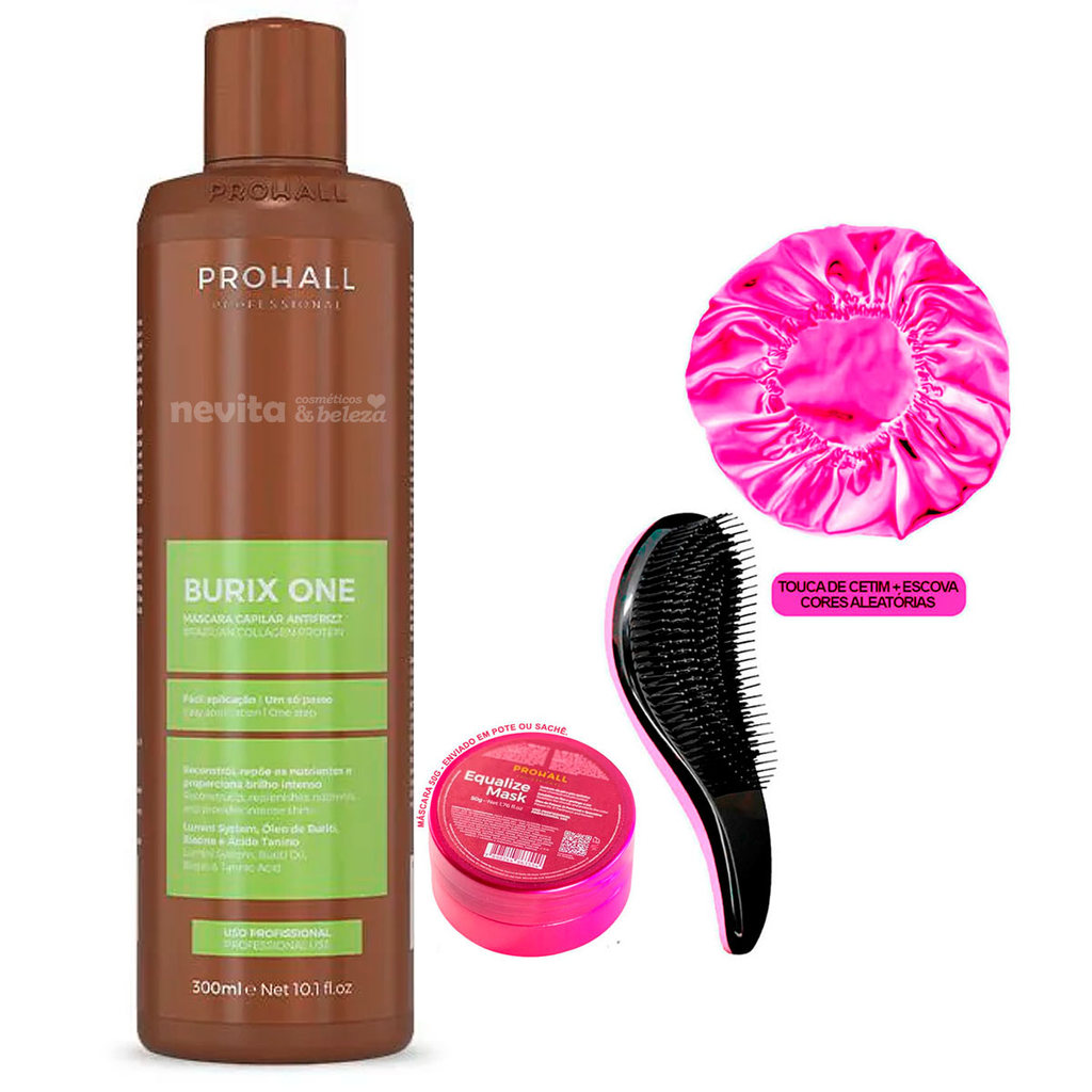Burix One Prohall Vegana 300ml + Escova/Touca/Mini Equalize 50g