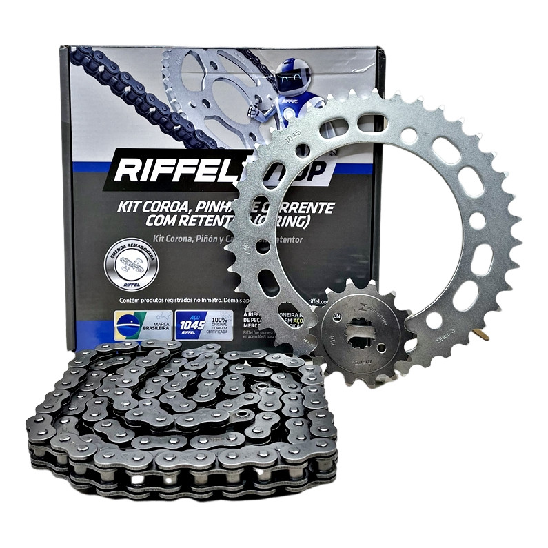 Kit Relação Transmissão Riffel Para Honda Xre300 Sahara Com Retentor