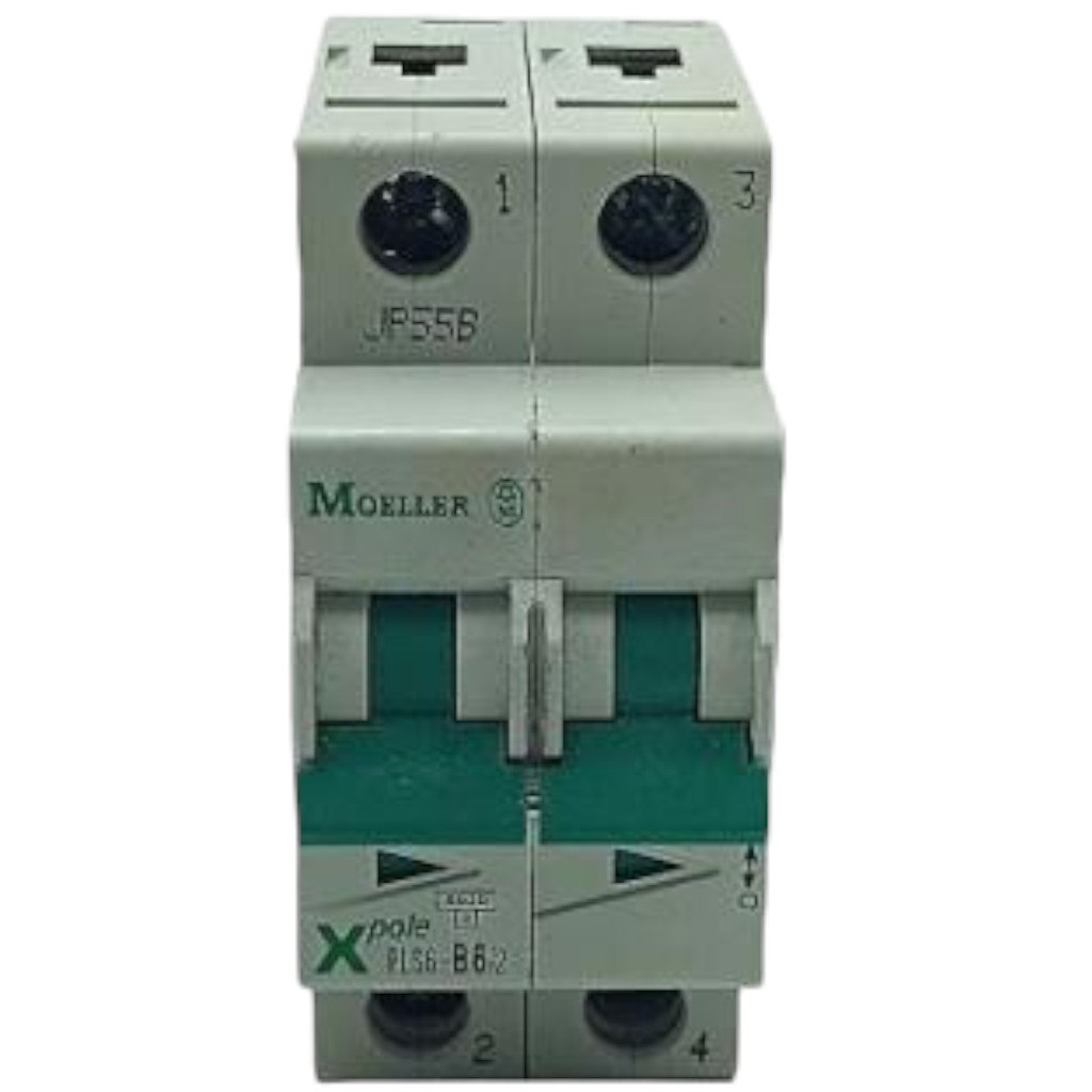 Disjuntor Miniatura Moeller PLS6-B6/2-MW 6A 6KA 2P