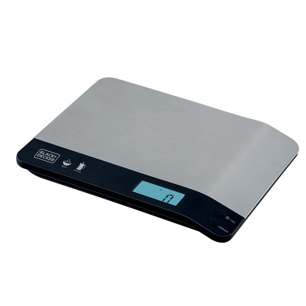 Balança de Cozinha BC500 à Pilha com Acabamento em Inox e Capacidade de até 5kg Black Decker