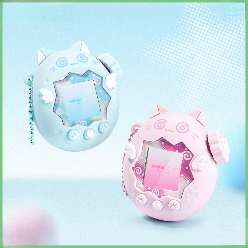 Capa Protetora de Silicone GeekShare Cut Circle Cat, adequada para Tamagotchi Paradise, capa à prova de choque com desig