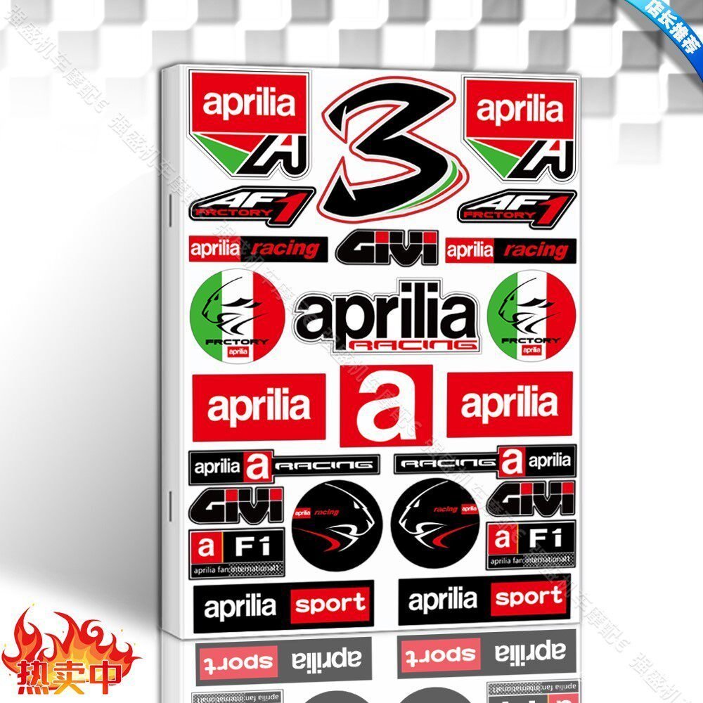 Acessórios populares de adesivos refletivos para modificação de capacetes para Aprilia GPR150R/250R/RS660/RSV4 TTFY