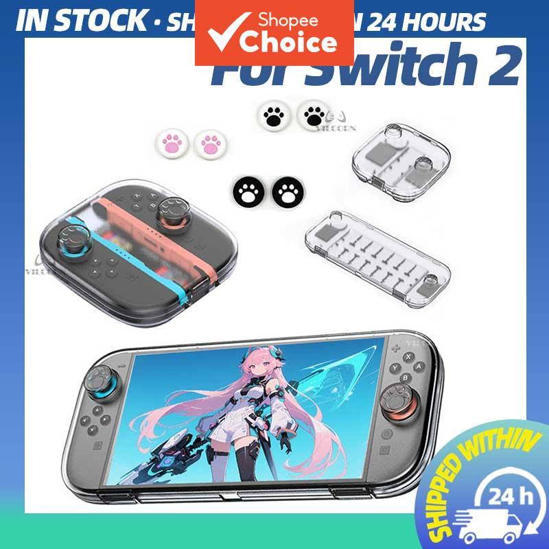 Capa Transparente para Nintendo Switch 2, Capa à Prova de Arranhões e Resistente à Água com Slots para Cartões de Jogo