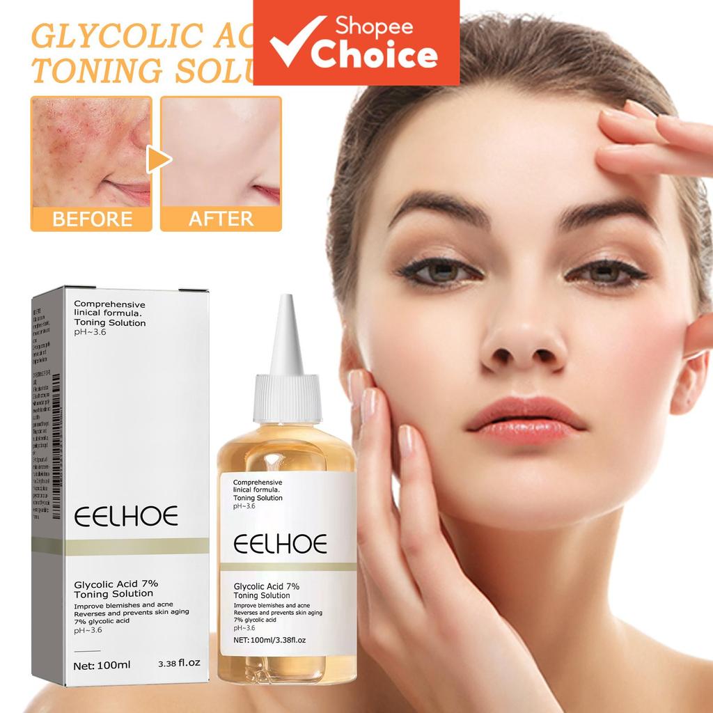 toner De Ácido Glicólico Antienvelhecimento 7 % | Esfolia O Facial , Combate Manchas E Aumenta Brilho Hidrata Melhora A