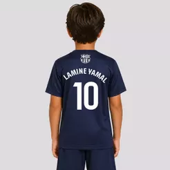 Camisa Barcelona Stamina Infantil Azul Marinho 10 Lamine Yamal