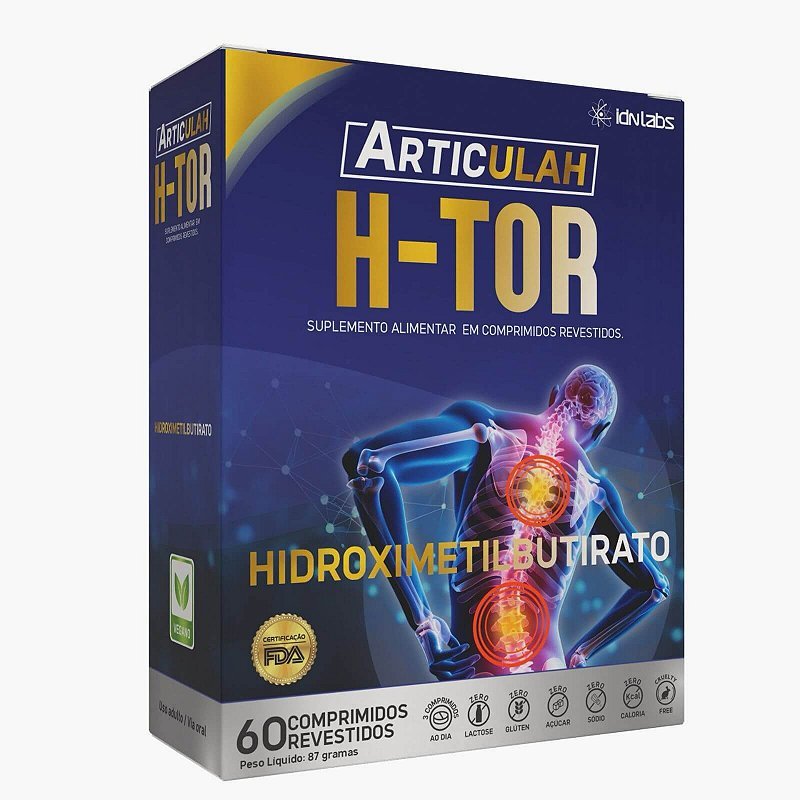 Colágeno Tipo 2 UC-II + MSM + HMB 60 comp | Articulações Cartilagem Força | Articulah H-TOR IdnLabs