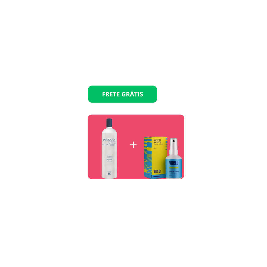 Kit Tratamento De Feridas Ação Antisséptica Polihexanida Pielsana 350ml Spray Barreira 28ml Vuelo