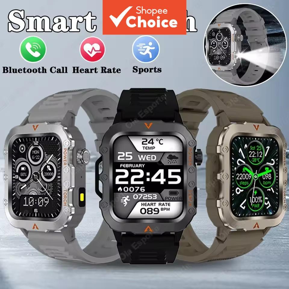 Novo Smartwatch Relógio Inteligente Masculino Feminino Lanterna LED Esportes Ao Ar Livre Freqüência Cardíaca De Pulso Mo