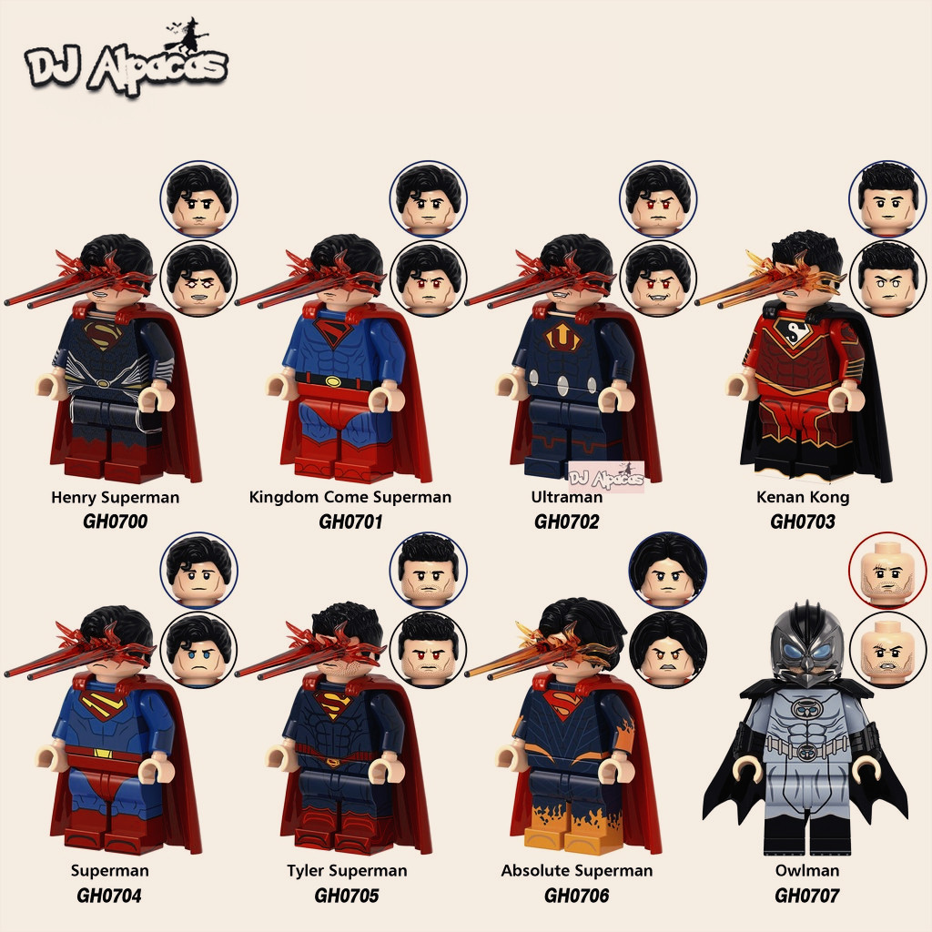 Blocos De Construção Figuras Brinquedo Colecionável GH0700 GH0701 GH0702