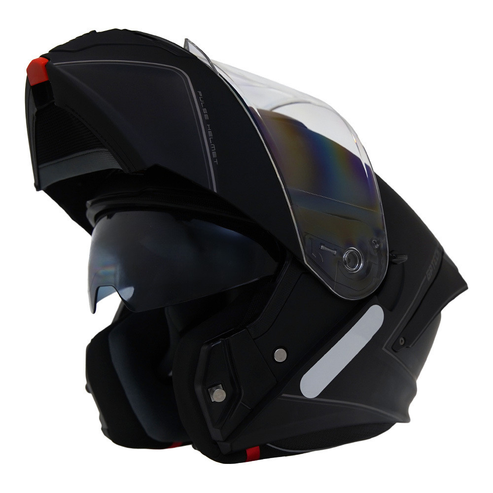 CAPACETE GP TECH A128 SV PULSE ARTICULADO MONOCOLOR ESCAMOTEAVEL