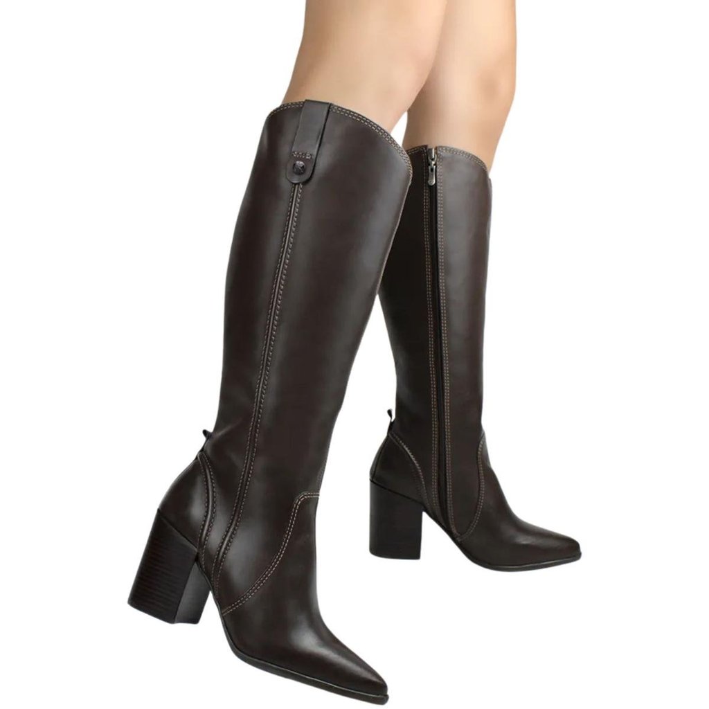 BOTA FEMININA BOTTERO 377703  CANO ALTO COURO