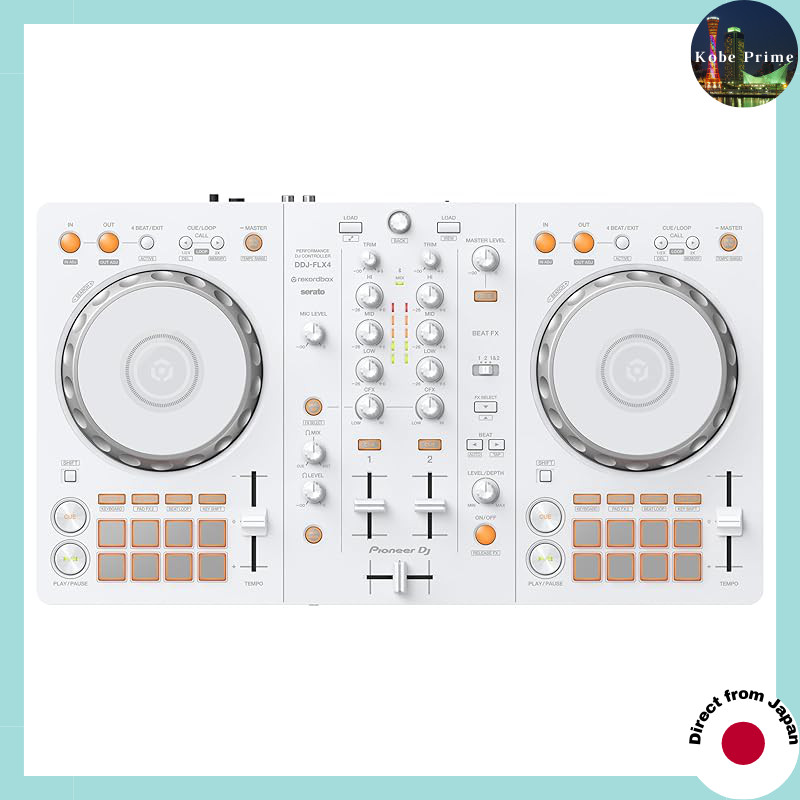 Pioneer DJ Multi-Application Compatible 2-Channel DJ Controller DDJ-FLX4-W