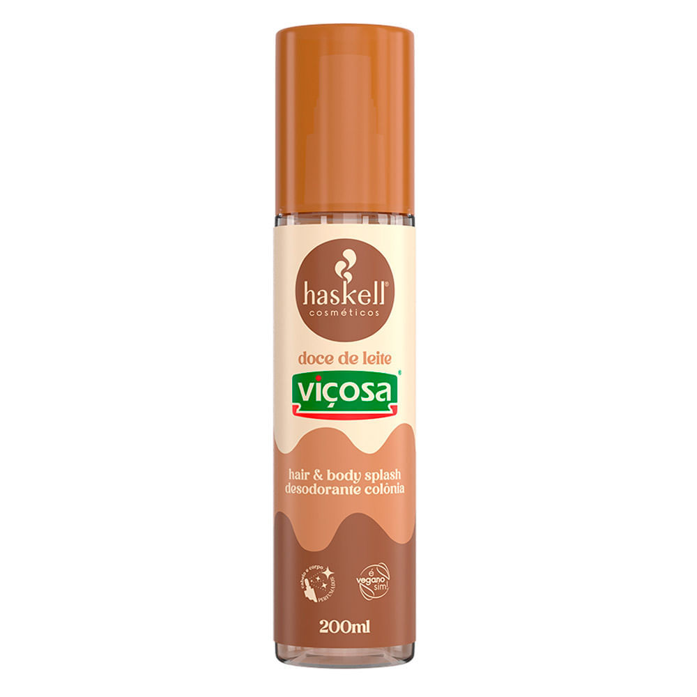 Hair e Body Splash Haskell Doce Leite Viçosa Desodorante Colônia 200ml