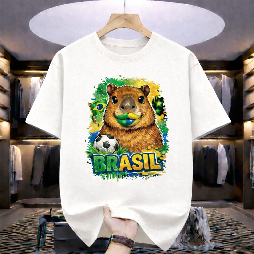 Camiseta Capivara Brasil algodão