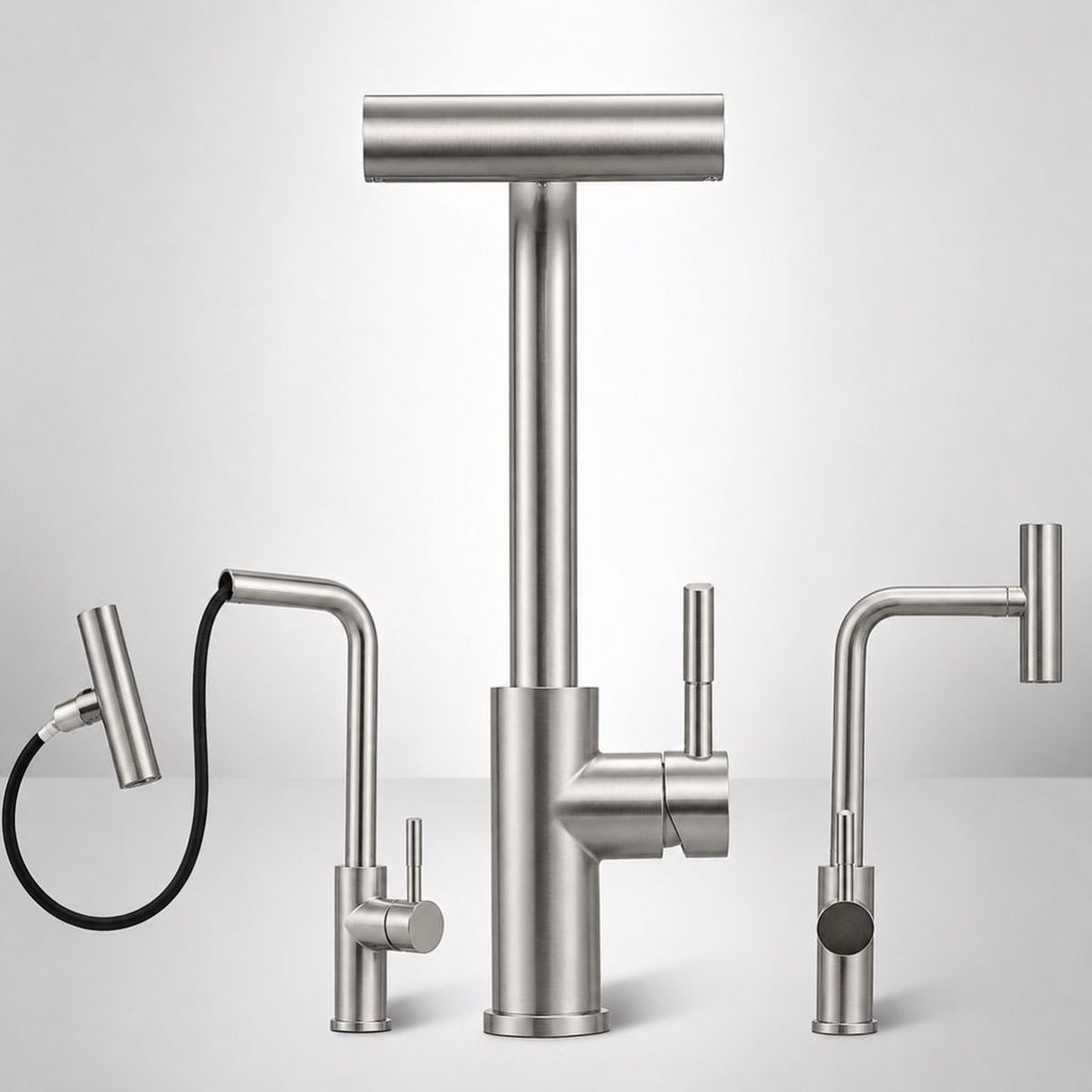 Torneira Gourmet Monocomando Bancada Extensível para Cozinha com 4 Tipos de Jato Iguaçu